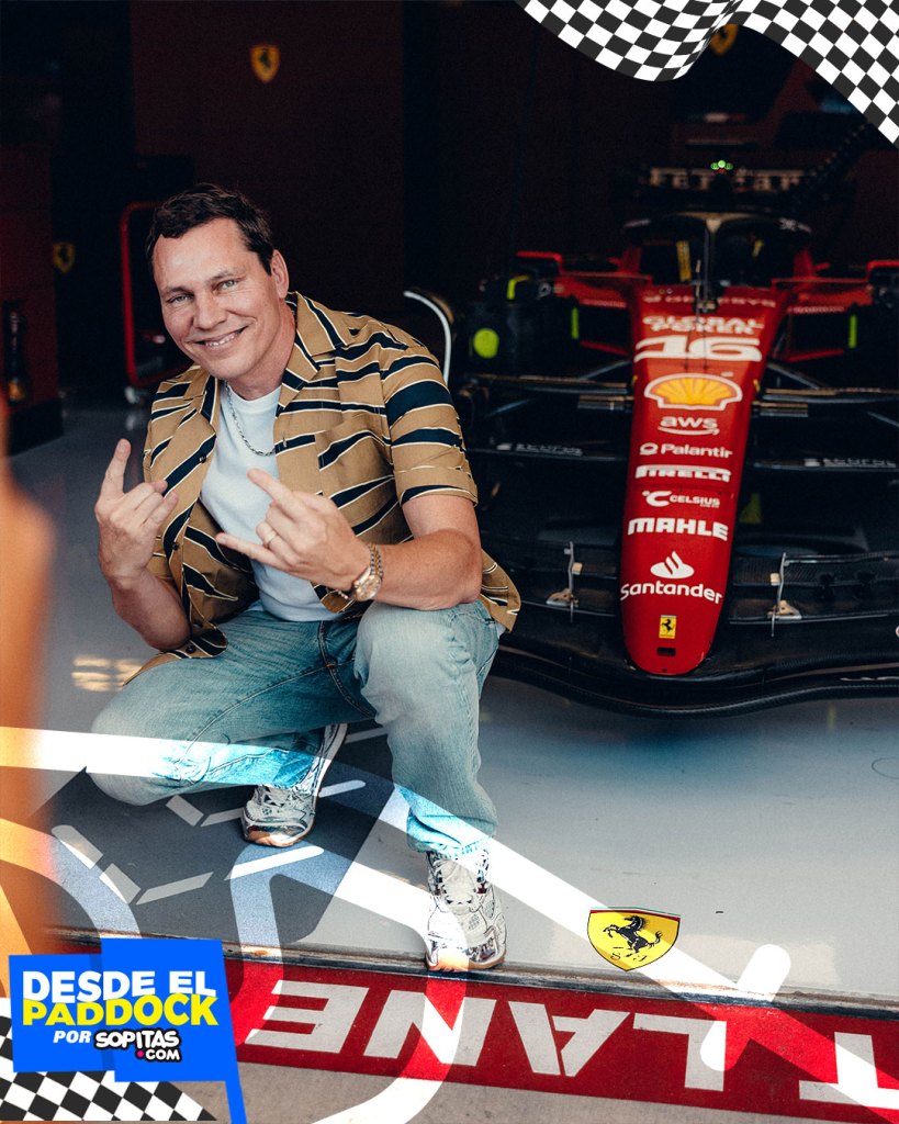 DJ Tiesto 'traicionó' a Verstappen en Ferrari