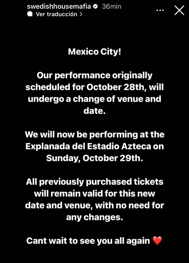 Nuevo venue, precios y los detalles del concierto de Swedish House Mafia en la CDMX