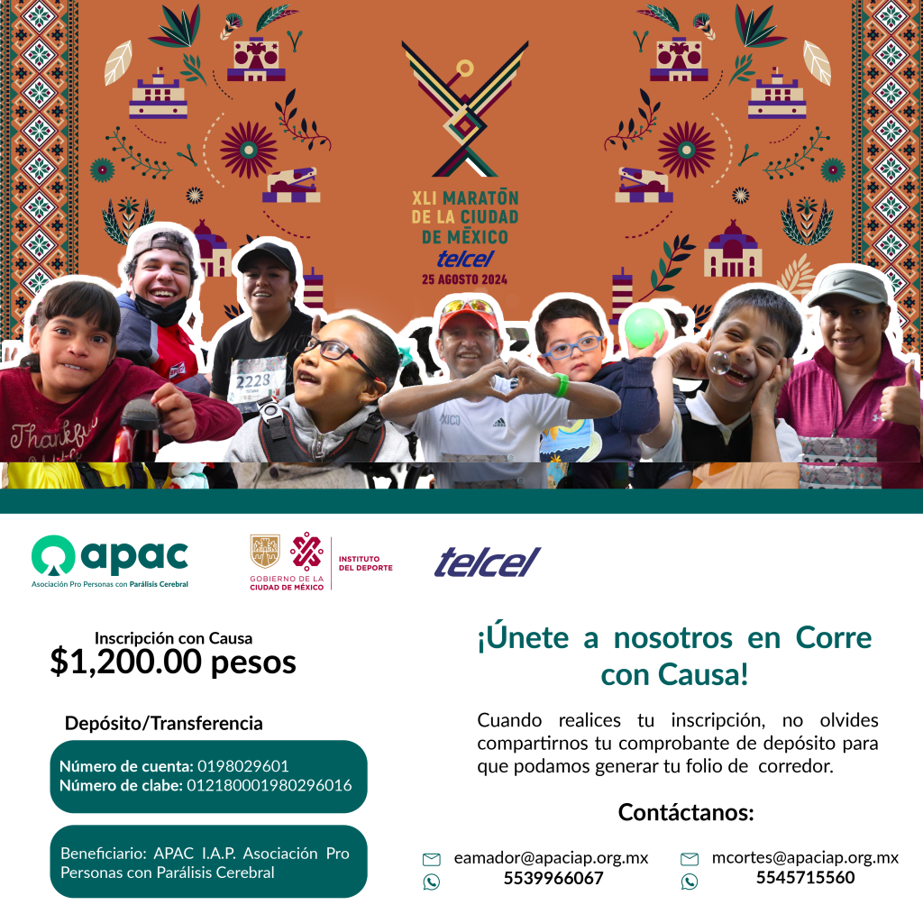 La info para apoyar a APAC durante el Maratón de la CDMX