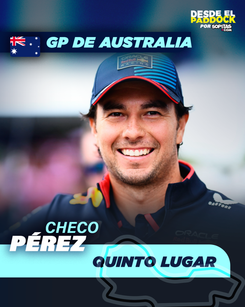 Checo Pérez, quinto en el Gran Premio de Australia