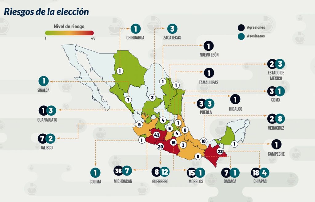 El mapa de riesgo en el proceso electoral 2023/2024